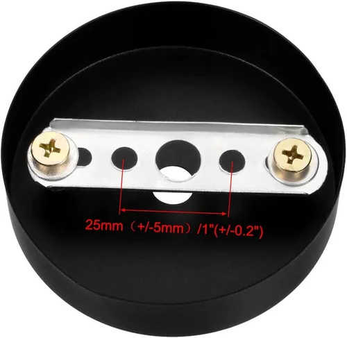 Miniatura 2 de uxcell Placa de luz de techo retro con base puntiaguda chasis disco colgante accesorios 3.150 inx0.787 in negro con tornillo