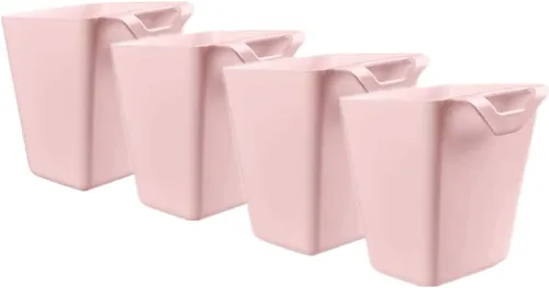 Miniatura 6 de Rikyo Paquete de 4 portavasos colgantes, cesta de almacenamiento de carrito, accesorios para carrito rodante, 4.75 x 4 pulgadas, contenedores