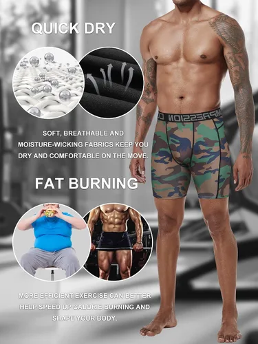 Miniatura 2 de Holure - Pantalones cortos de compresión para hombre, 3