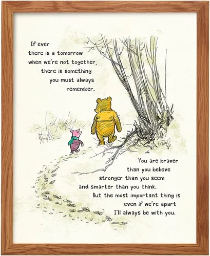 Miniatura 11 de Arte de pared de Winnie - Decoración para habitación de niños de Pooh - Niños - Dormitorio para niñas pequeñas - Arte para guardería de bebés