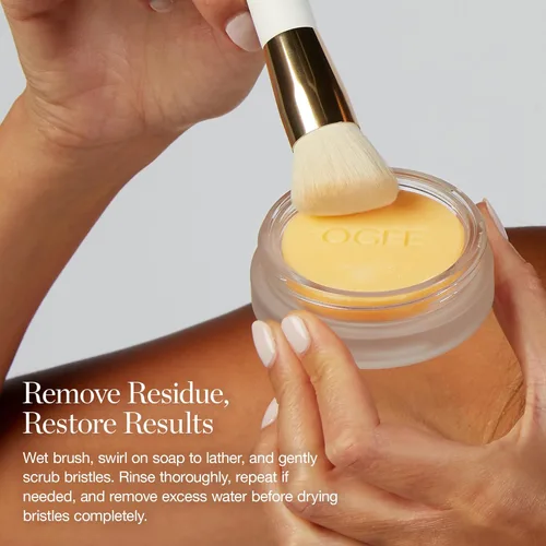 Miniatura 2 de Barra de lavado de brochas Ogee - Barra de lavado de brochas de maquillaje suave con ingredientes orgánicos, segura para las cerdas, fabricada