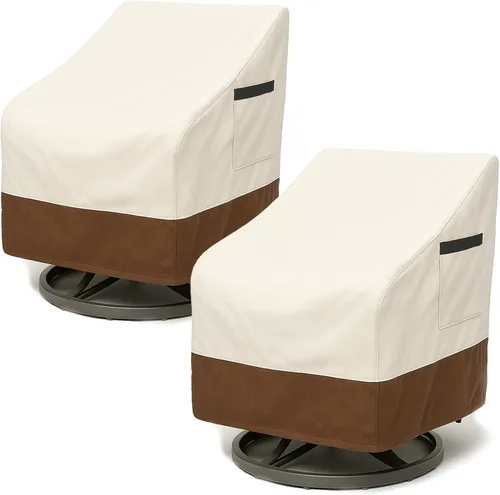 Fundas impermeables para sillas de patio, resistentes a los rayos UV y a la decoloración, 28 pulgadas de ancho x 32 pulgadas de profundidad x 36
