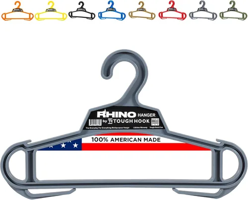 Miniatura 10 de Rhino Tough Hook - Perchas de ropa resistentes – Percha de grado militar para armadura corporal – Perchas de traje de capacidad de 200 libras – El