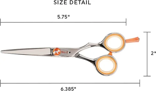 Miniatura 7 de Cricket Centrix Roc-It Dog Professional Stylist - Juego de tijeras de corte de pelo de 5.75 pulgadas y tijeras de adelgazamiento 30T