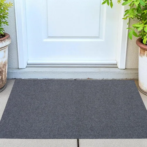 Miniatura 9 de iCustomRug Alfombra Canalé para Pasillo – 3'x12', Carbón, para Interior/Exterior, con Parte Posterior de Goma TPR Antideslizante, Alfombra de Bajo