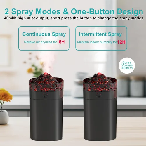 Miniatura 3 de Minihumidificador portátil, humidificador pequeño de 400 ml con gran rociado de 2 modos, humidificadores de escritorio personal USB para el hogar
