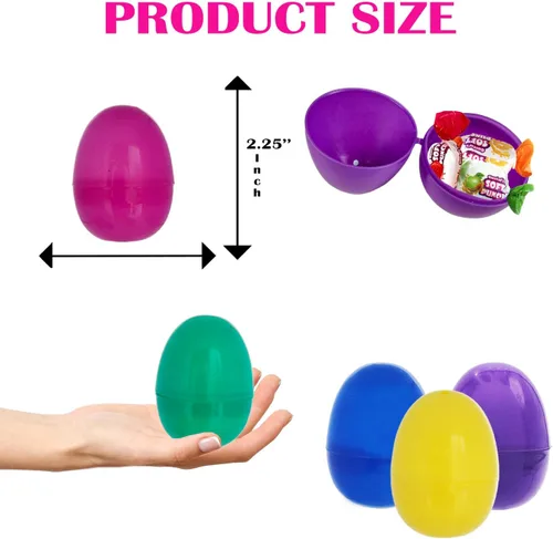 Miniatura 3 de The Dreidel Company - Huevos de Pascua de plástico rellenables a granel, colores surtido; perfectos para caza de huevos de Pascua, huevos
