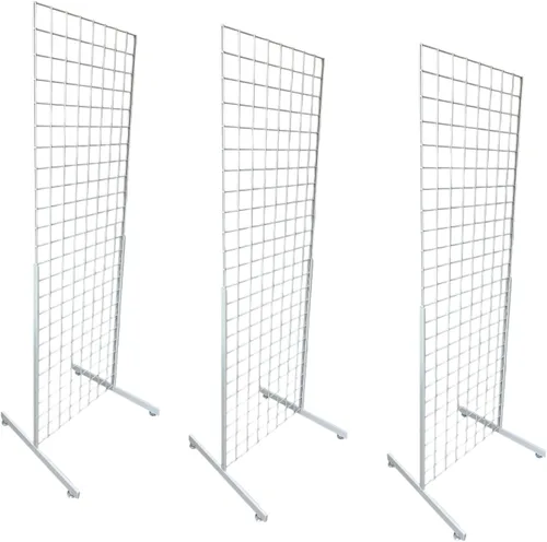 Miniatura 3 de Only Hangers Panel de pared de 2 x 6 pies con soporte de pie, con base Deluxe T-Style, negro. Combo de 3 paquetes.