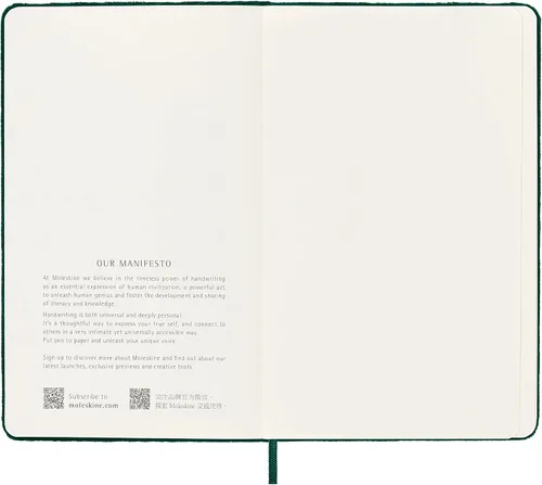 Miniatura 7 de Moleskine Cuaderno de terciopelo de edición limitada, grande, a rayas, caja verde (5 x 8.25)