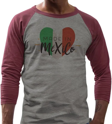 Miniatura 2 de Heart Made in Mexico Three-Quarter Raglan Sleeve Baseball Shirt Unisex