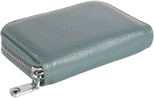 Miniatura 3 de Cartera de piel con cremallera para mujer bloqueo RFID