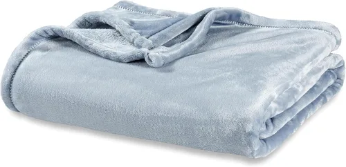 Miniatura 18 de Berkshire Blanket Cobija de cama VelvetLoft® clásica de terciopelo sólido tamaño Queen, cobija de felpa ligera y suave para cama y sofá, color Negro