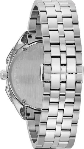 Miniatura 3 de Bulova Curv Multifunción para hombre de acero inoxidable, tono plateado (Modelo 96A186), plateado, Movimiento de cuarzo