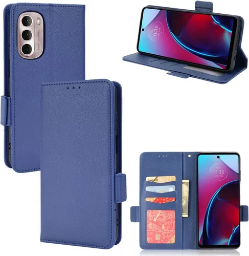Miniatura 68 de Funda de piel sintética compatible con Motorola Moto E22 4G, funda de piel sintética compatible con Motorola Moto E22i 4G, color negro