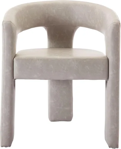 Miniatura 19 de VESCASA Silla de Comedor de Barril de Terciopelo con Respaldo Abierto, Sillón Lateral de Acento Moderno Tapizado con 3 Patas para Caqui-terciopelo