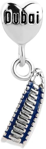 Miniatura 2 de Encanto de ubicación de viaje competible con pulseras pandora mujeres niñas viaje mundo mirador punto turístico plata colgante