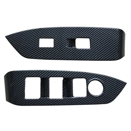 Miniatura 4 de ruihe 4 piezas de fibra de carbono de color de ventana de puerta de automóvil panel de control ajuste para Mazda CX-5 CX5 2017 2018 2019 2020 2021