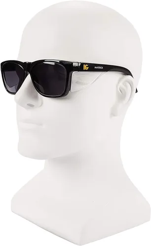 Miniatura 4 de Kleenguard Maverick - Lentes de seguridad con protectores laterales integrados (2 pares) (49311 lente antiniebla humo con marco negro)