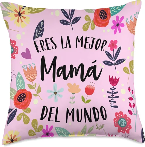 La Mejor Mama del Mundo en español Gifts Mejor Mama del Mundo en español Dia de la Madre - Almohada (18 x 18 pulgadas), multicolor