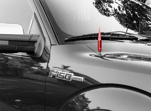 Miniatura 6 de TRUE SPIKE Fat Spike - Antena roja de calibre pesado mecanizado CNC de aluminio compatible con Chevy Silverado 1500 2500 3500 07-20
