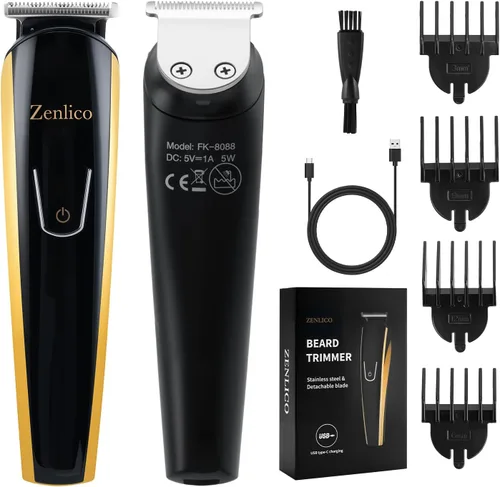 Recortadora de Barba para Hombres, Recortadora de Pelo y Cortadores Recargables para Hombres, Kit de Aseo Eléctrico para Barba, Cara, Cuello, Ingle