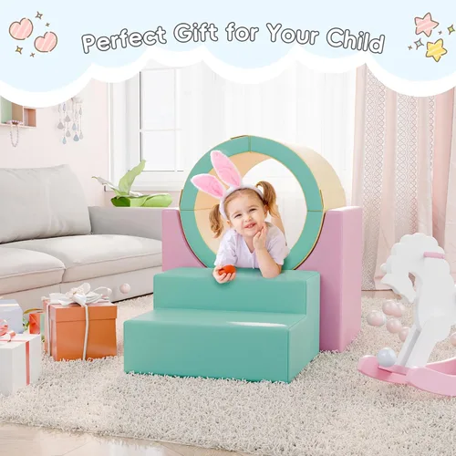 Miniatura 2 de TOLEAD Túnel/Escaleras de Espuma para Trepar, Juego de Actividad de Espuma para Trepar y Arrastrarse para Niños Pequeños y Niños, Equipo de Gimnasio
