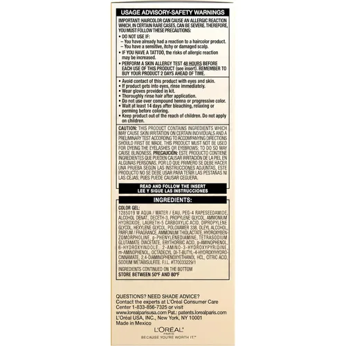 Miniatura 7 de L'Oreal Paris Superior Preference Sistema de cuidado del color, 5g marrón dorado medio