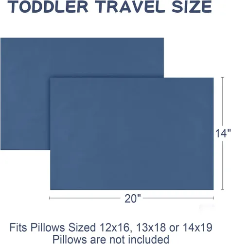 Miniatura 6 de Funda de almohada de algodón para niños pequeños de 14 x 20 pulgadas, sobre de algodón de fibra larga, ultra suave, transpirable, duradero, funda