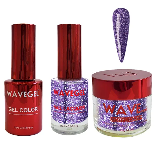 Miniatura 29 de WAVEGEL - Juego de gel de remojo, laca de uñas y polvo acrílico y polvo de inmersión a juego - Colección Queen - #015 Noble Men