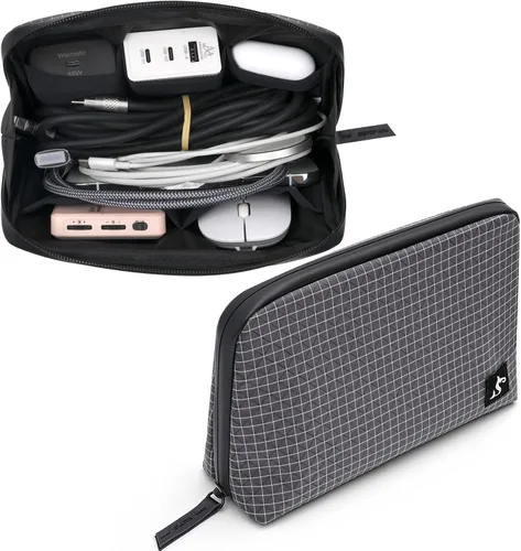 SIMTOP Organizador de Cables de Viaje Pequeña Bolsa Técnica Estuche para Cables, Cargador, Disco Duro, Banco de Energía – Organizador de