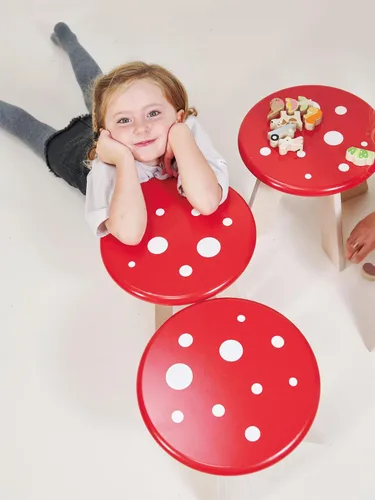 Miniatura 7 de Tender Leaf Toys - Toadstool - Adorable taburete colorido de madera maciza para niños a partir de 3 años