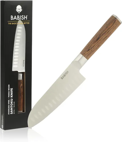 Miniatura 8 de Babish - Juego de cubertería con funda enrollable para cuchillos, alemán (3 piezas, acero inoxidable). Hoja inoxidable/mango ABS negro