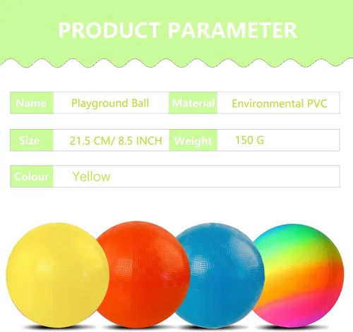 Miniatura 3 de Bola de patio de recreo, Kickball de 8.5 pulgadas para niños y adultos, para interiores y exteriores, balón de balonmano, juego de cuatro bolas