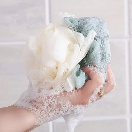 Miniatura 2 de TCOTBE Paquete de 4 esponjas de malla de encaje de esponja de baño, esponja, surtido multicolor para piel sedosa, espuma de limpieza completa