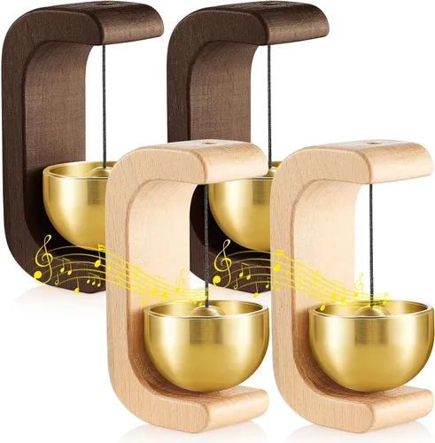 Miniatura 19 de Zonon 2 Piezas Campanillas de Viento Magnéticas de Madera Decoración de Timbre de Puerta Campana de Comerciantes para Apertura de Puerta Forma de C