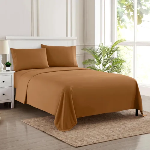 Miniatura 81 de Juego de sábanas de 1800 hilos – Sábanas de microfibra cepillada suave de calidad egipcia – Juego de ropa de cama de lujo con sábana encimera