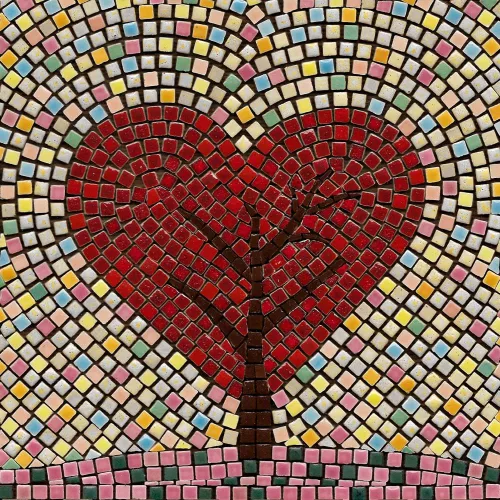 Miniatura 40 de Mosaicos hechos a mano fáciles con nuestro kit de manualidades de mosaico para adultos, delfín cuadrado de 7 pulgadas (20cm)
