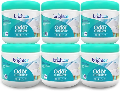 Miniatura 17 de Bright Air 14 oz. Super eliminador de olores, para espacios medianos, aroma a mandarina y limón fresco, caja de 6, ambientador, aceites esenciales