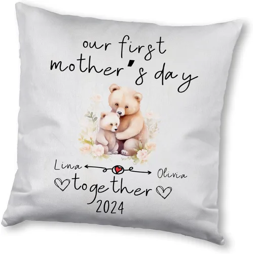 Miniatura 6 de Mother's Day Bear, Personalised Pillow Case Decor for Home, Present for Mom, Grandmother, for Her