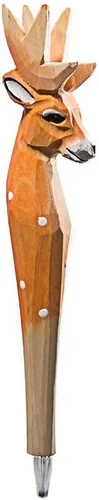 Miniatura 12 de Bolígrafo de gel de animales tallados en madera 100% hecha a mano, jirafa, perro, tigre, unicornio, lindo, material escolar, suministros de oficina