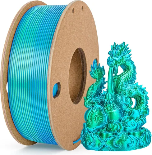 Miniatura 46 de Filamento de seda PLA para impresora 3D Filamento de seda PLA de triple color 1.75mm Filamento para impresión 3D Compatible con la mayoría de Tri