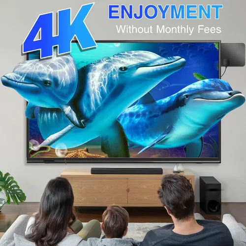 Miniatura 5 de Antena de TV – Antena de TV para interiores mejorada 2025 de más de 380 millas de largo alcance, antena de TV digital Freeview compatible con todos