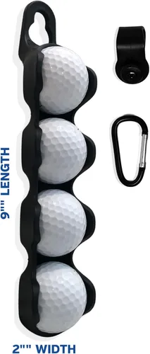 Miniatura 3 de Soporte para pelotas de golf: capacidad para 4 pelotas de golf, fácil fijación a bolsa o carrito, accesorios de regalo para hombres y mujeres