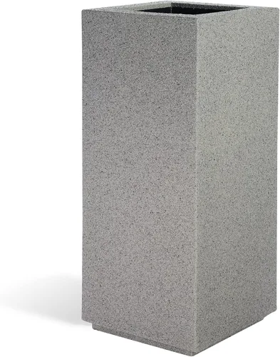Miniatura 14 de PolyStone Kensington - Maceta con pedestal, 16 x 16 x 36 pulgadas, caja alta y ligera para interiores y exteriores, para porche, resina moderna