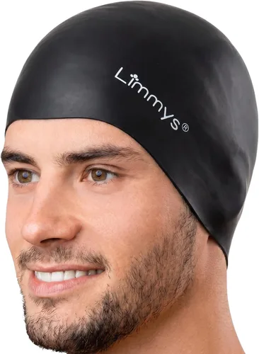 Miniatura 9 de Limmys Gorro de natación unisex para hombre y mujer, gorro de natación 100% silicona para mujer, de calidad premium, elástico y cómodo, disponible