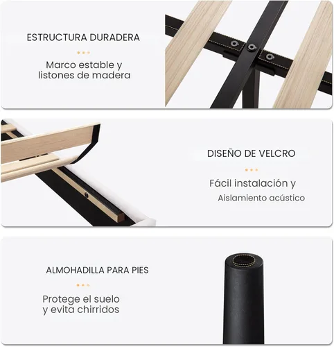 Miniatura 6 de SHA CERLIN Marco de cama de terciopelo tamaño completo con cabecera de respaldo alto con capitoné de canales verticales, cama de plataforma tapizada
