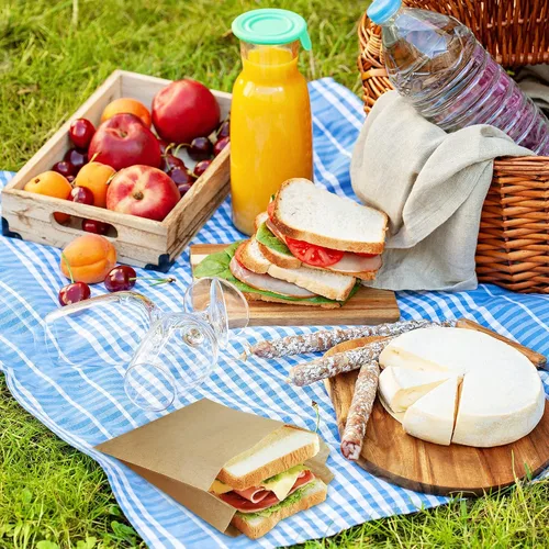 Miniatura 6 de BagDream Bolsas de papel para sándwich de 7.9 x 6.3 x 1.96 pulgadas, 200 unidades, bolsas de papel reciclables para cocina, sellables