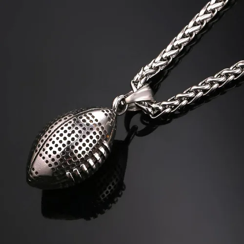 Miniatura 3 de U7 Men SoccerFootballBaseball Chain Stainless Steel 18K Gold Plated Cool Sport Pendant Running Shoe Necklaces, Baseball Cross Necklaces with 22+2