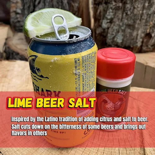 Miniatura 4 de Grill Your Ass Off Sal de cerveza y lima – Sal de limón saborizada de 4 onzas para cerveza, lagers nacionales, importaciones mexicanas y cervezas
