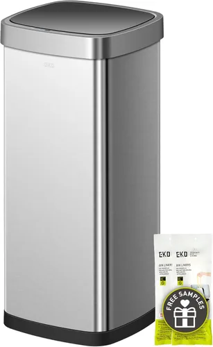 EKO EcoSmart - Basurero de cocina alto y grande, 80L/21.1 G de alta capacidad, cubo de basura con sensor de movimiento cuadrado suave sin contacto,